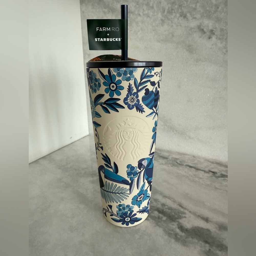 Starbucks x FARM Rio limited-edition Lenco Azulejo 24oz Tumbler NWT